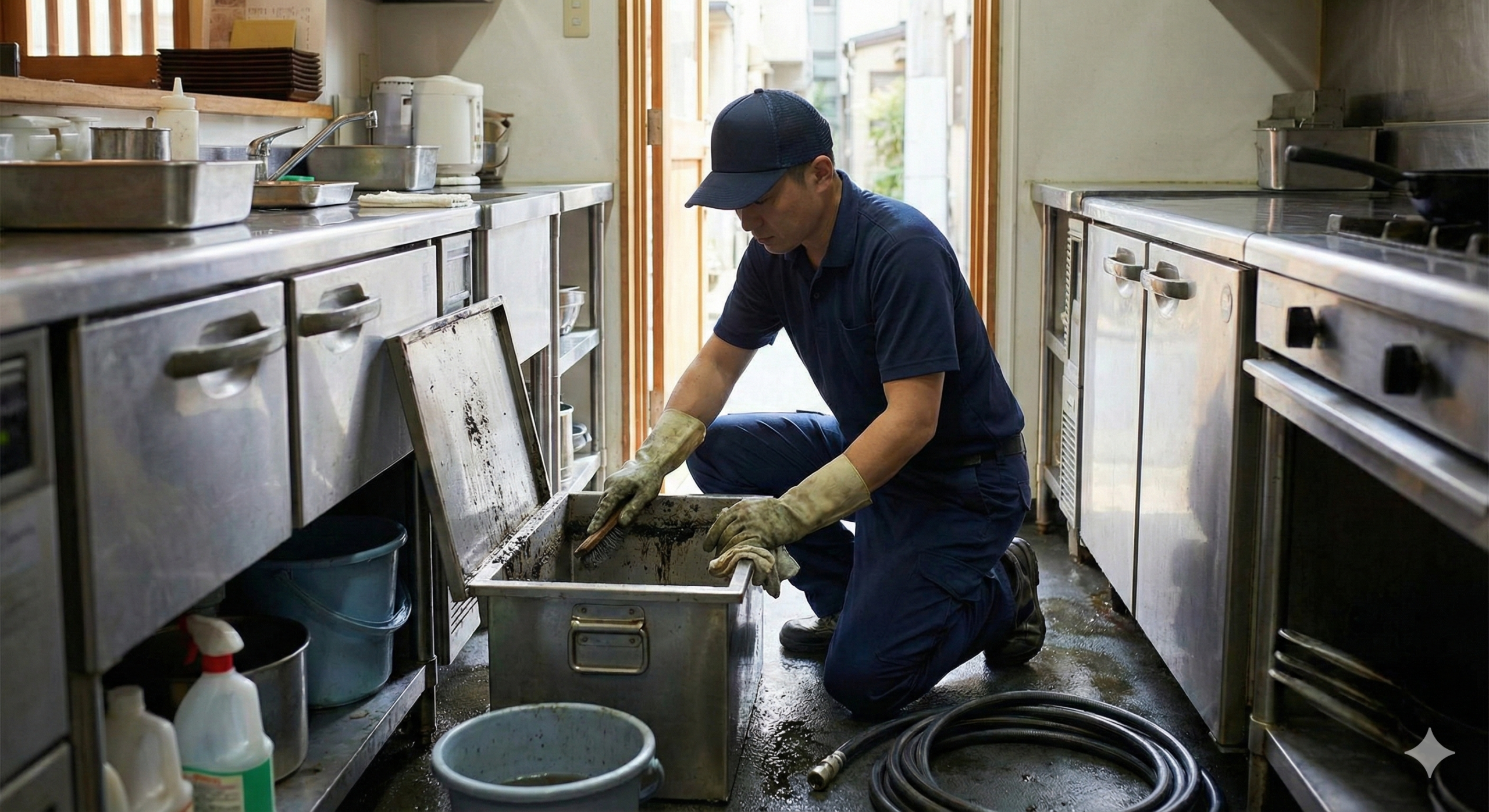 Servicio de limpieza y mantenimiento de trampas de grasa para restaurantes y cocinas comerciales