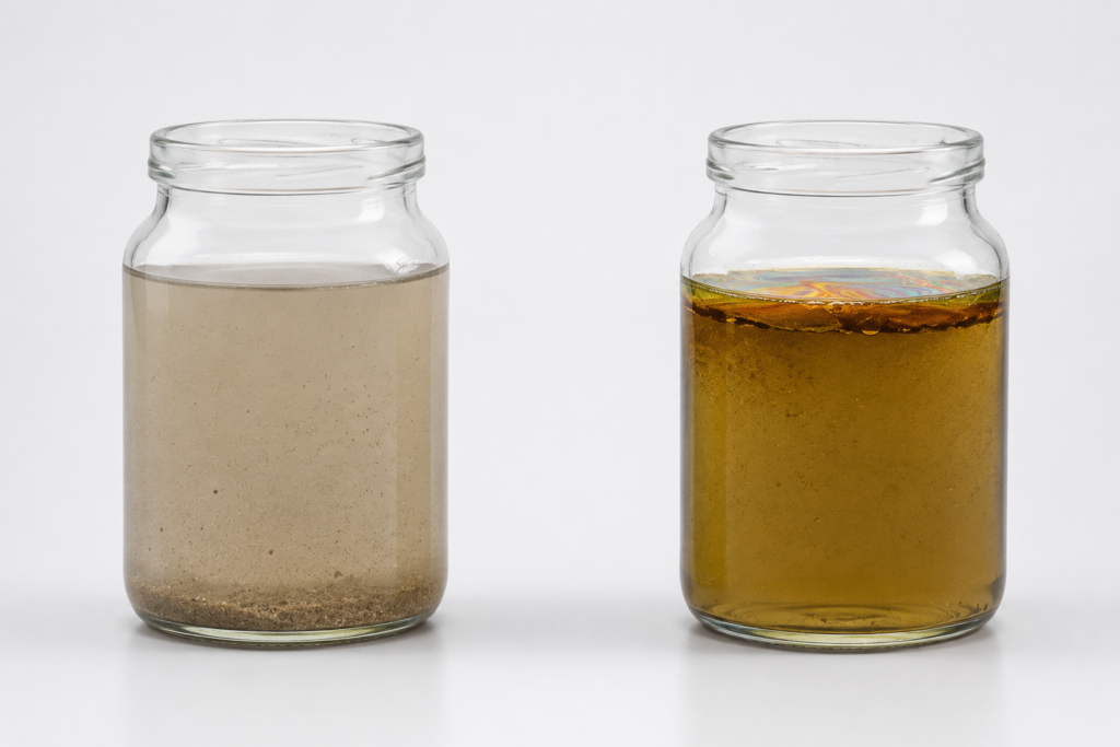 comparación agua residual doméstica vs industrial composición