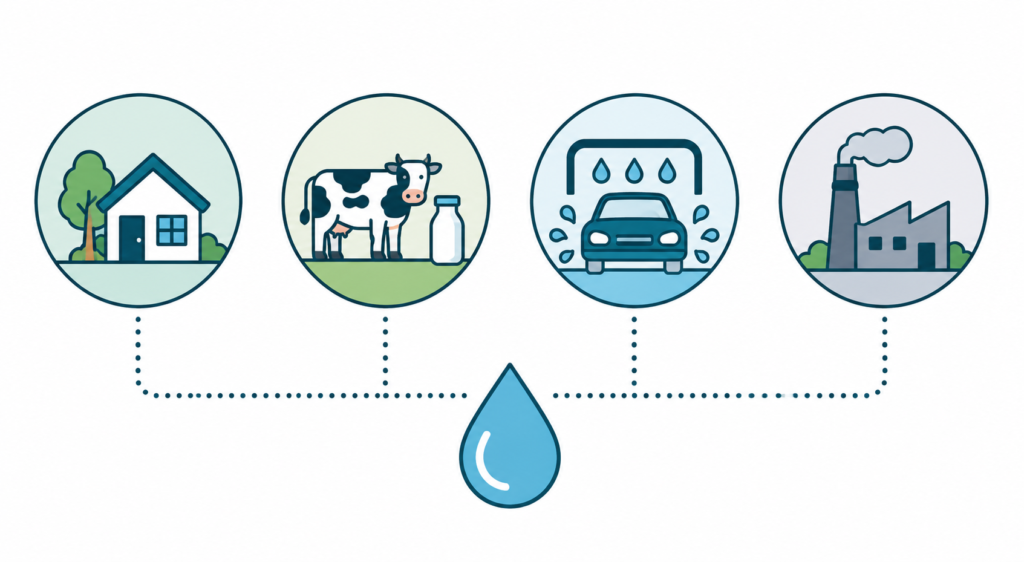 sectores que generan distintos tipos de agua residual